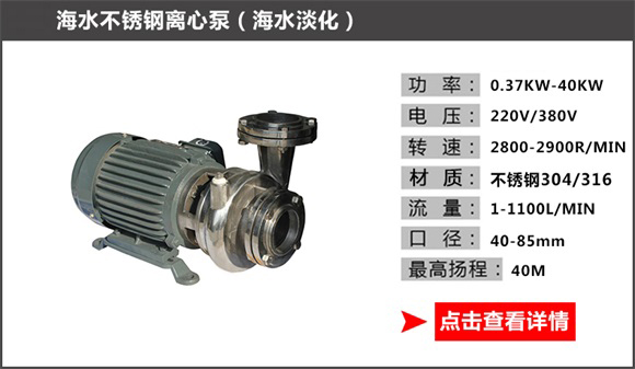 海水不銹鋼離心泵(海水淡化) 海水不銹鋼離心泵(海水淡化)